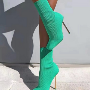 Stiletto Heel Sock Boots