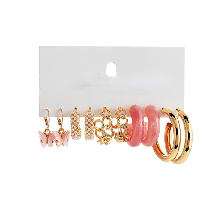 COMBINATION RETRO EARRING SET